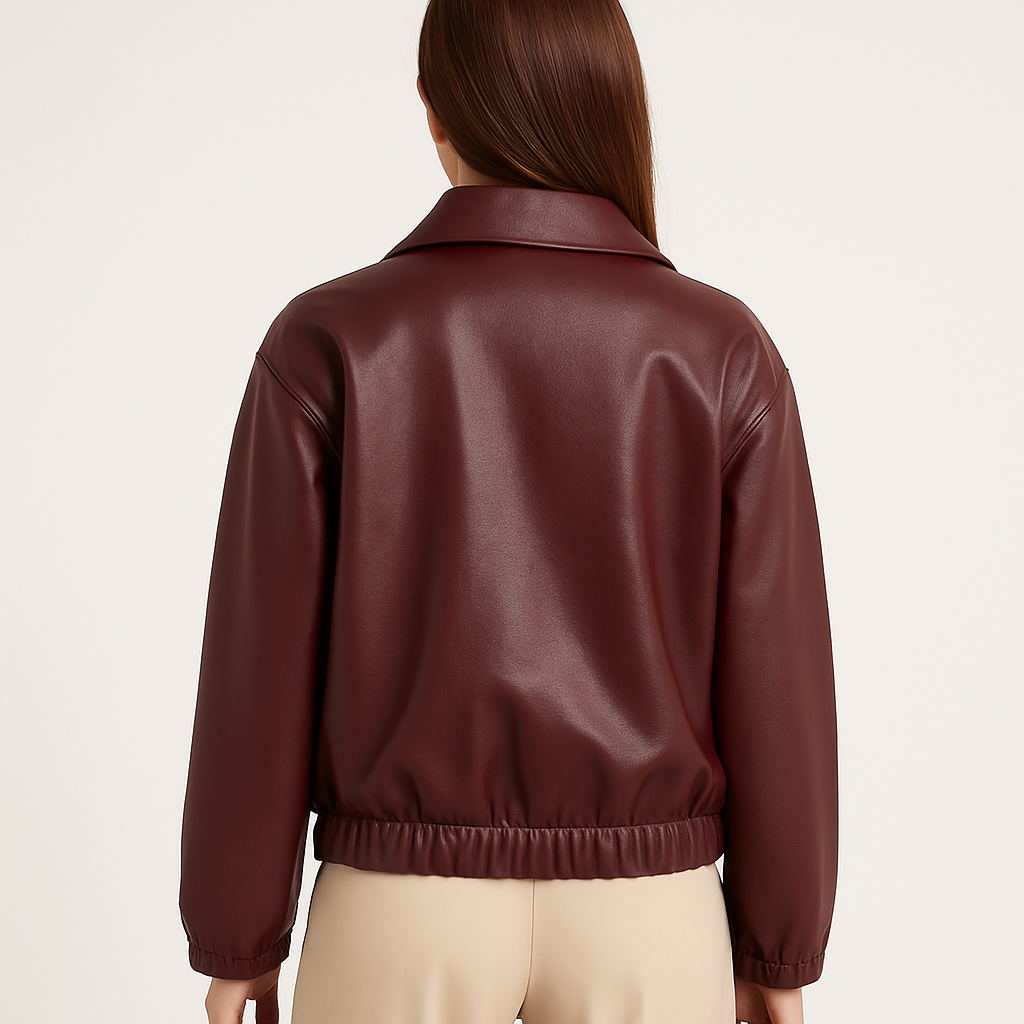 Classic Rider Dames Motorjack – Bordeaux Rood