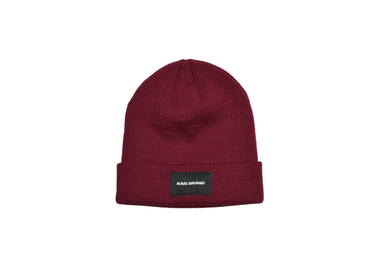 Heavy Knit Beanie Donker rood