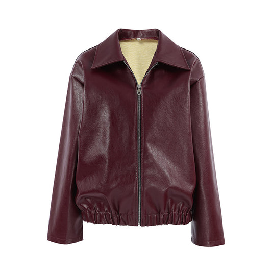 Classic Rider Dames Motorjack – Bordeaux Rood