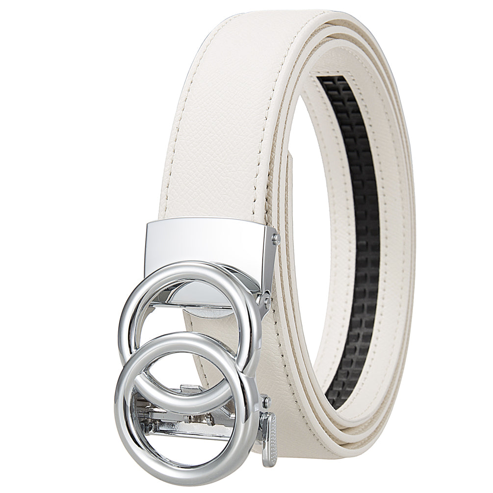 Dual Circle Belt – Silver