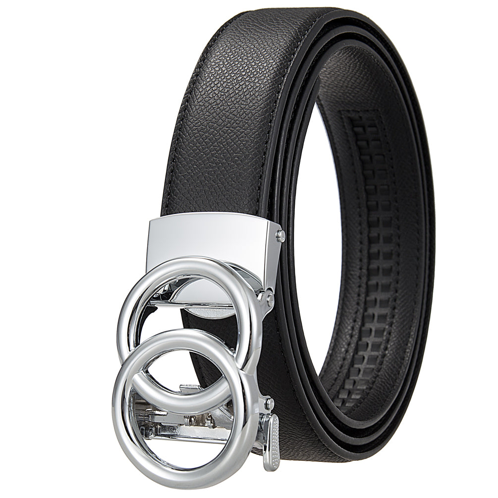 Dual Circle Belt – Silver