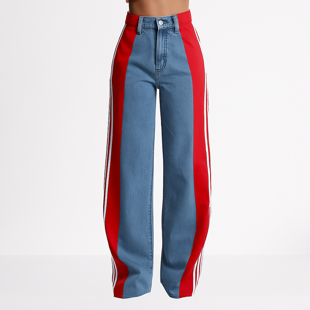 Street Block Denim Pants